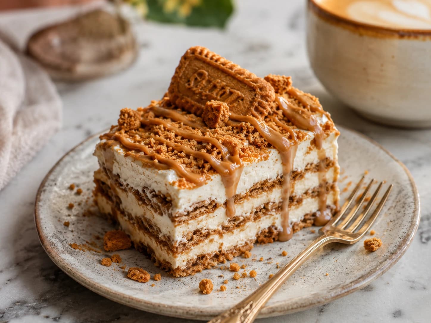 Biscoff tiramisu schaal en afwerking